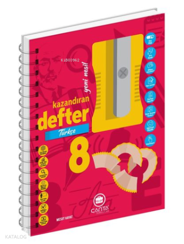 8.Sınıf Türkçe Okula Yardımcı Kazandıran Defter | Kolektif | Çanta Yay