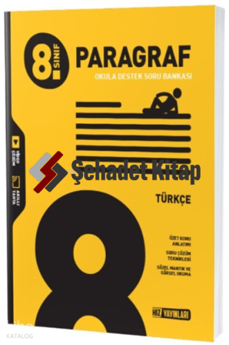 Hız Yayınları 8. Sınıf Türkçe Paragraf Soru Bankası