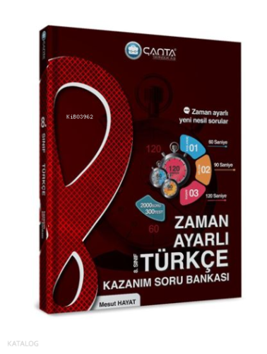 8.Sınıf Türkçe Zaman Ayarlı Kazanım Soru Bankası | Kolektif | Çanta Ya