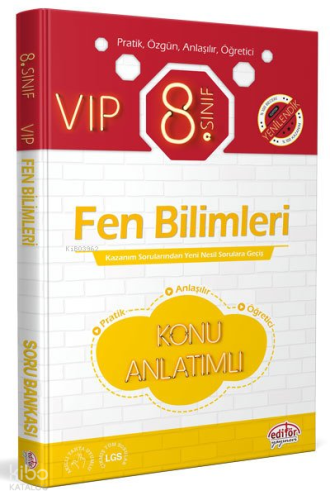 8. Sınıf VIP Fen Bilimleri Konu Anlatımlı | Kolektif | Editör Yayınevi