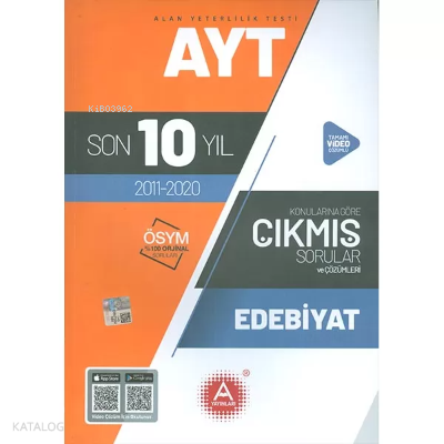 A Yayınları Ayt Edebiyat Son 10 Yıl Çıkmı. -2021
