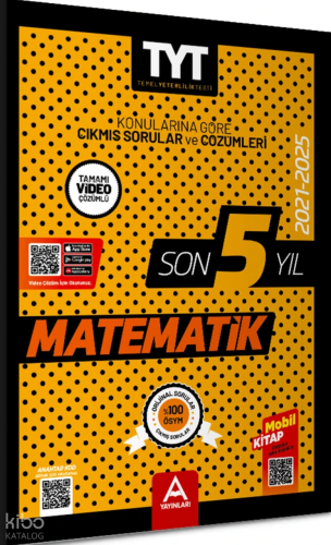 A Yayınları TYT Matematik Son 5 Yıl Çıkmış Sorular | Kolektif | A Yayı