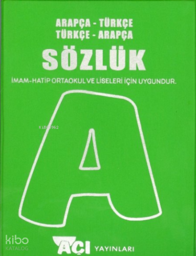 Açı Yayınları Arapça & Türkçe Sözlük | Kolektif | Açı Yayınları