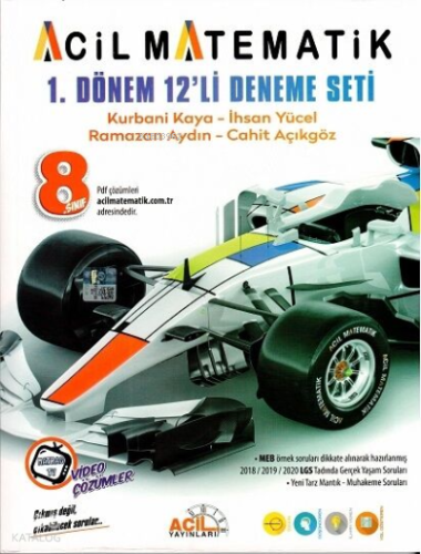 Acil 08.Sınıf Lgs 1.Dönem 12 Li Deneme | Kolektif | Acil Yayınları (Ba
