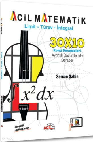 Acil Yayınları AYT Limit Türev İntegral 30 x 10 Konu Denemeleri | Serc