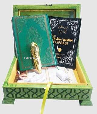 Ahşap Orta Boy Kalem Kur`an-ı Kerim Seti V 6.1 - Lüks Ahşap Kutu | Kol