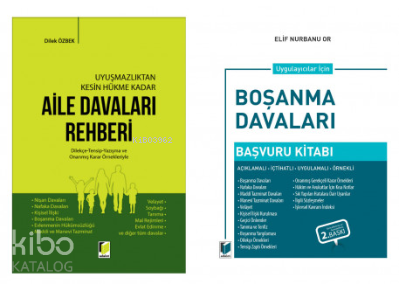 Aile Davaları Rehberi + Boşanma Davaları Başvuru Kitabı (2 Kitap Kampanya)
