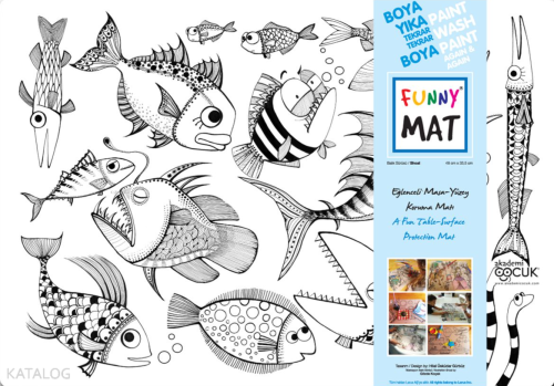 Akademi Çocuk Funny Mat - Balık Sürüsü