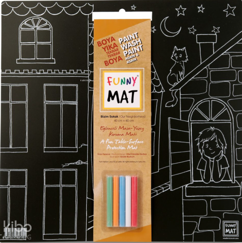 Akademi Çocuk Funny Mat Black (Tebeşirli) - Bizim Sokak