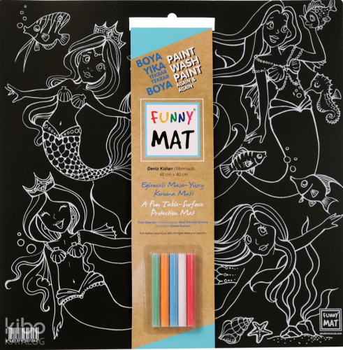 Akademi Çocuk Funny Mat Black (Tebeşirli) - Deniz Kızları