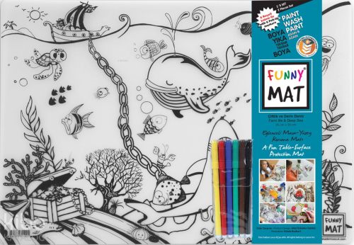 Akademi Çocuk Funny Mat - Çiftlik - Derin Deniz (6'lı Kalem) | Kolekti