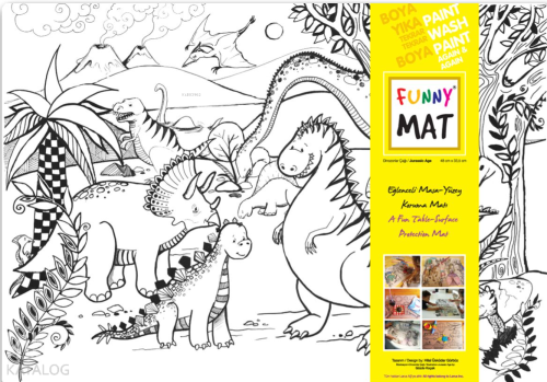 Akademi Çocuk Funny Mat - Dinozorlar Çağı