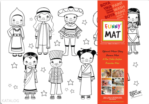 Akademi Çocuk Funny Mat - Dünya Çocukları