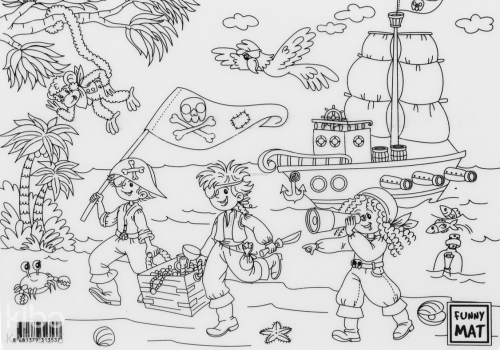 Akademi Çocuk Funny Mat - Korsanlar