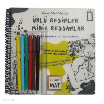 Akademi Çocuk-Funny Mat - MİNİ SET - ÜNLÜ RESİMLER MİNİK RESSAMLAR (KALEMLİ)