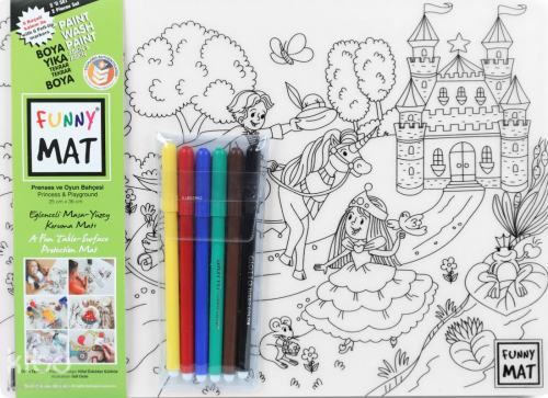Akademi Çocuk Funny Mat - Prenses ve Oyun Bahçesi (6'lı Kalem) | Kolek