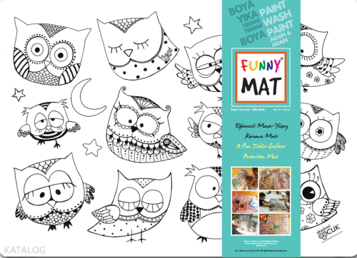 Akademi Çocuk Funny Mat - Şaşkın Baykuşlar