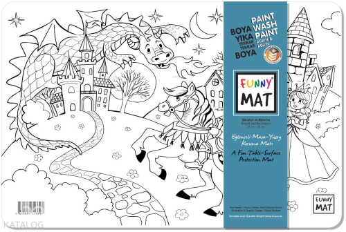 Akademi Çocuk Funny Mat - Şövalye Ve Ejderha | Kolektif | Akademi Çocu