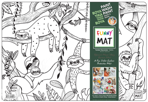 Akademi Çocuk Funny Mat - Tembel Hayvanlar