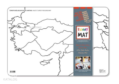 Akademi Çocuk-Funny Mat - Türkiye Bölgeler Dilsiz Haritası | Kolektif 