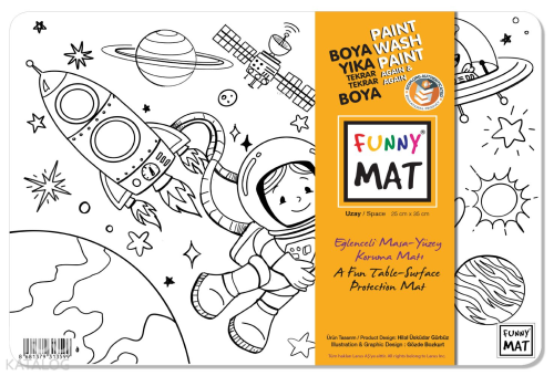 Akademi Çocuk Funny Mat - Uzay