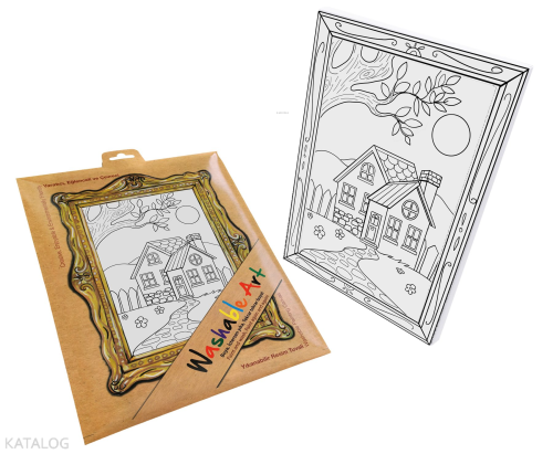 Akademi Çocuk Funny Mat - Washable Art - Benim Tatlı Evim | Kolektif |