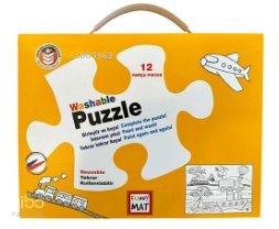 Akademi Çocuk Funny Mat Washable Puzzle - Taşıtlar