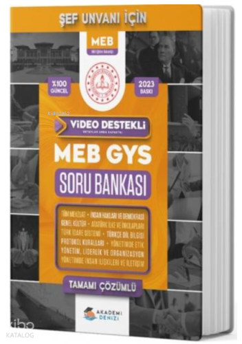 Akademi Denizi 2023 MEB Şef Unvan İçin GYS Soru Bankası | Kolektif | A