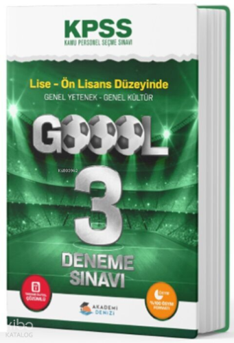 Akademi Denizi KPSS GY GK Lise Önlisans Goool 3 Deneme