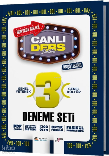 Akademi Denizi KPSS Lisans Genel Kültür Genel Yetenek 3 lü Deneme Seti