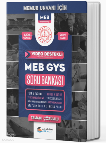 Akademi Denizi MEB Memur Ünvanı İçin GYS Soru Bankası | Kolektif | Aka