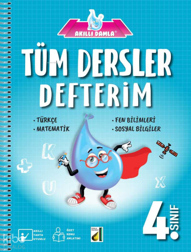 Akıllı Damla Tüm Dersler Defterim (4. Sınıf) | Kolektif | Damla Eğitim