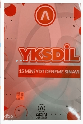 Akın Dil Eğitim YKS Dil 15 Mini YTD Deneme Sınavı | Kolektif | Akın Di