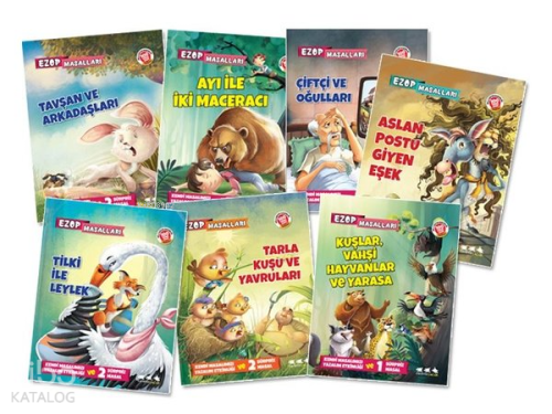 Aktivite Dolu Ezop Masalları Seti-7 Kitap Takım | Kolektif | Caretta Y