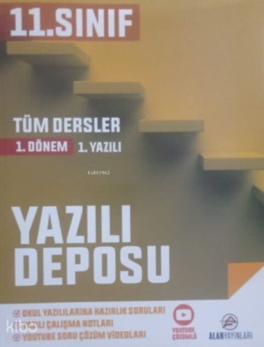 Alan Yayınları 11. Sınıf Tüm Dersler Yazılı Deposu 1. Dönem 1. Yazılı