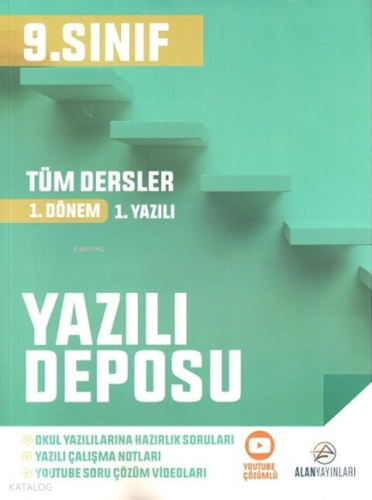 Alan Yayınları 9. Sınıf Tüm Dersler Yazılı Deposu 1. Dönem 1. Yazılı - 2024