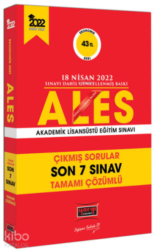 ALES Ekonomik Seri Son 7 Sınav Çıkmış Sorular (18 Nisan 2022 Sınavı Dahil)