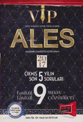 ALES VIP Son 5 Yılın Çıkmış Soruları Fasikül 9 Sınav Çözümleri 2017