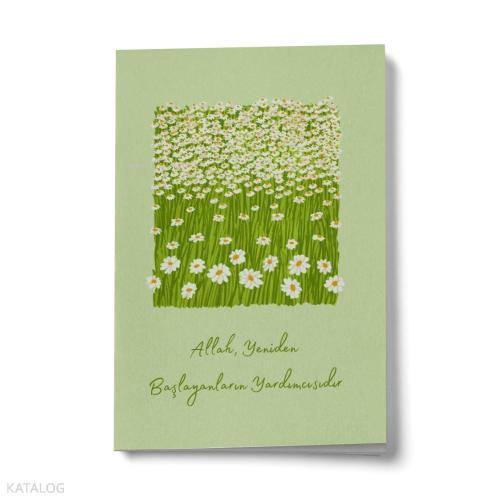 Allah Yeniden Başlayanların Yardımcısıdır A6 Çizgili Mini Defter Not Defteri