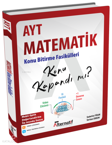 Alternatif Yayınları AYT Matematik Konu Bitirme Fasikülleri - Konu Kap