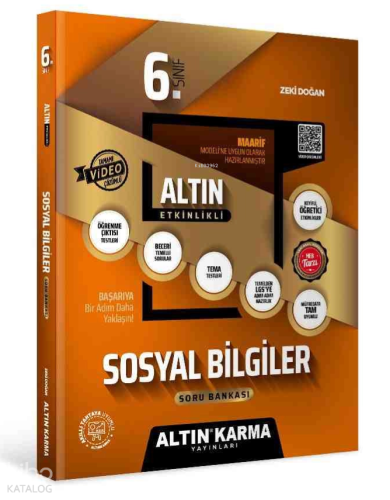 Altın Karma 6. Sınıf Sosyal Bilgiler Altın Etkinlikli Kazanım Soru Bankası