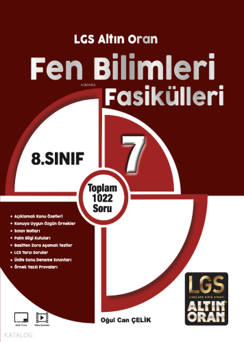 Altın Oran 8. Sınıf Fen Bilimleri Fasikülleri (7 Fasikül)