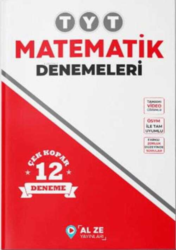 Alze Yayınları 2024 TYT Matematik Denemeleri