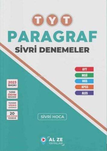 Alze Yayınları TYT Paragraf Sivri Denemeler