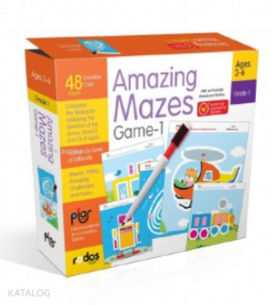 Amazing Mazes Game-1 - Grade-Level 1 - Ages 3-6 | Kolektif | Piar Kids