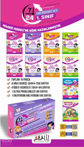 Analiz Yayıncılık 1.Sınıf 7/24 Tam Öğrenme Seti 2.Dönem (10 Parça) | K
