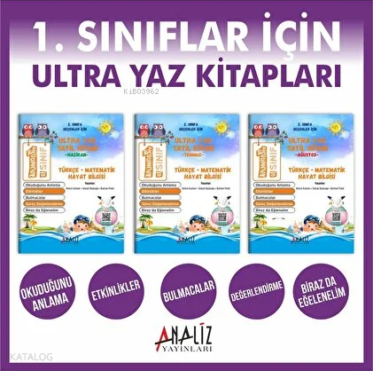 Analiz Yayıncılık 1. Sınıf Ultra Yaz Tatil Kitabı | Kolektif | Analiz 