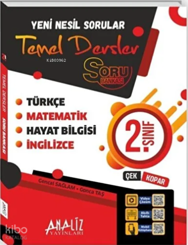 Analiz Yayınları 2. Sınıf Temel Dersler Soru Bankası | Gencal Sağlam |