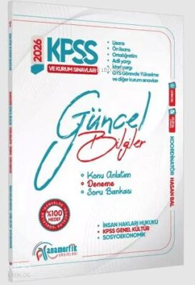 Anamorfik Yayınları 2026 Eylül KPSS Genel Kültür-Kurum Sınavları Günce