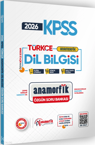 Anamorfik Yayınları 2026 KPSS Türkçe Asimetrik Dil Bilgisi Özgün Soru Bankası Dijital Çözümlü